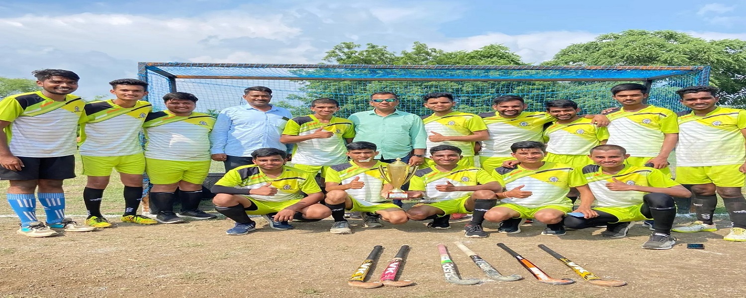 Sarthak Patare, Saumya Dawange Participated in Intercollegiate Hockey Tournament held at College of Agriculture Dhule on 27/09/2023.Hold 1st position in competition 